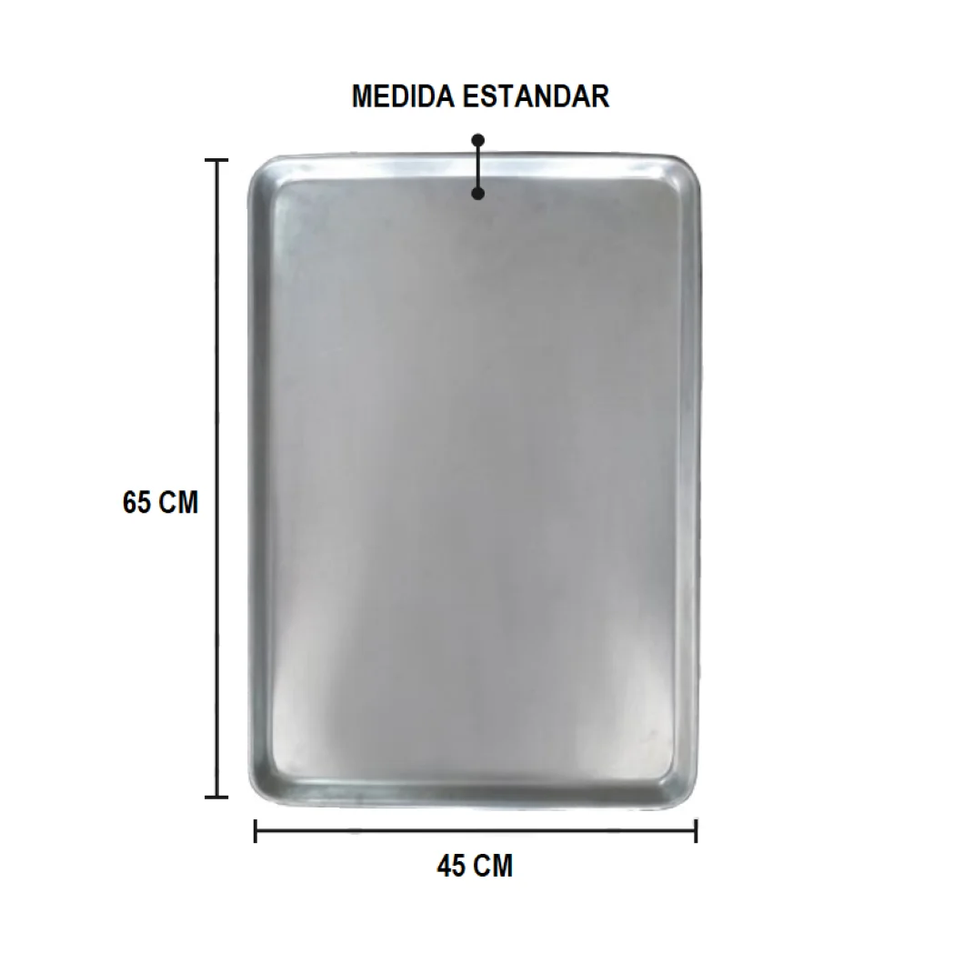 Lata de panadería troquelada lisa 65X45